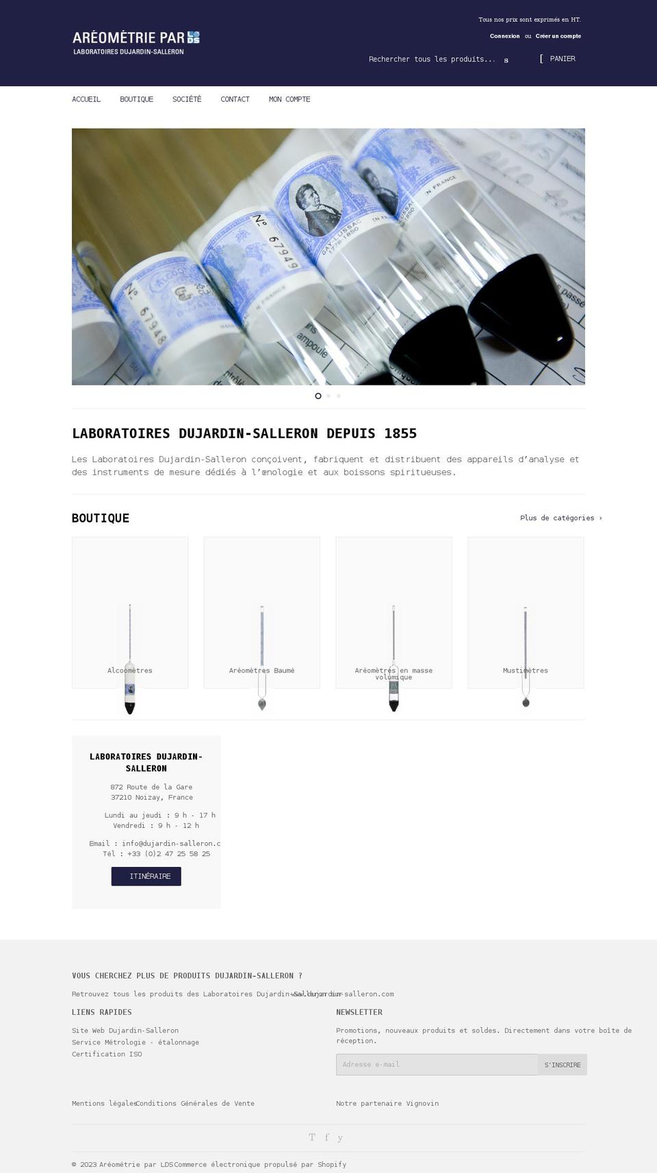 areometrie.com shopify website screenshot