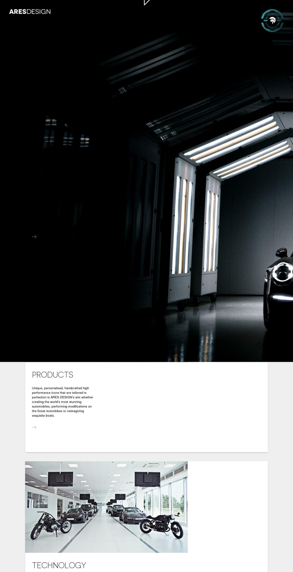 ares-performance.com shopify website screenshot