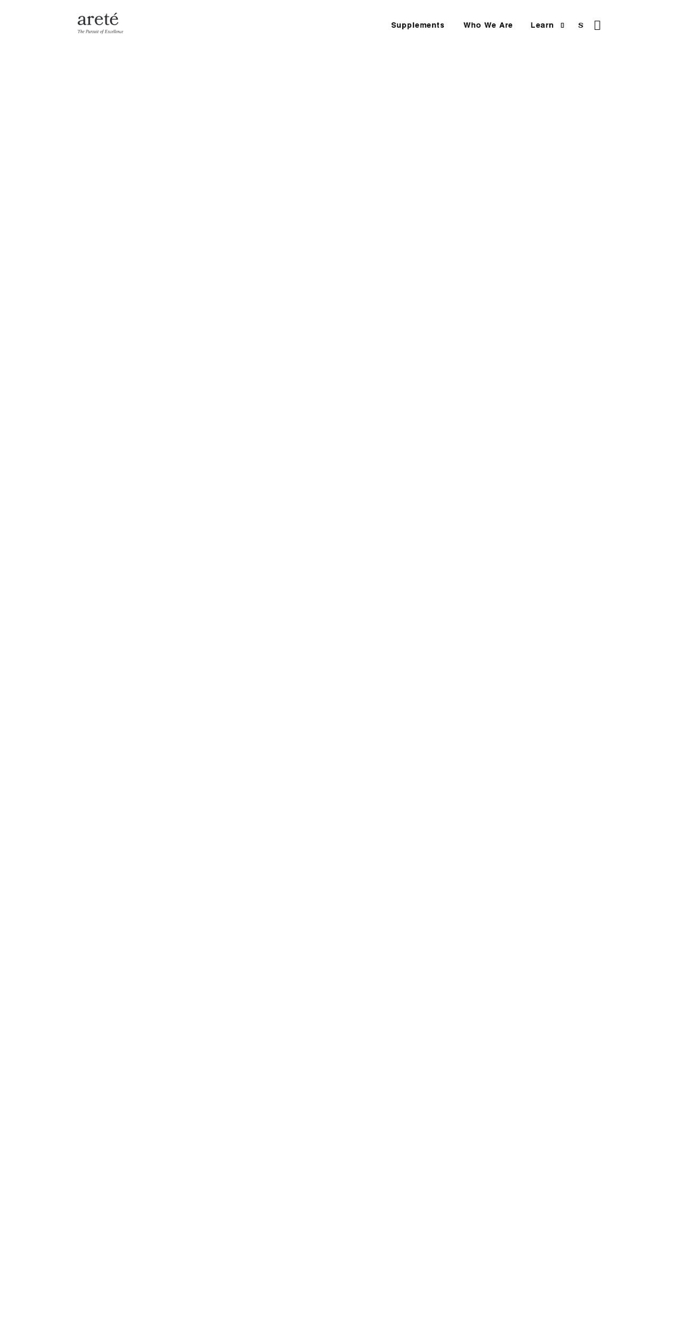 aretesupplement.com shopify website screenshot