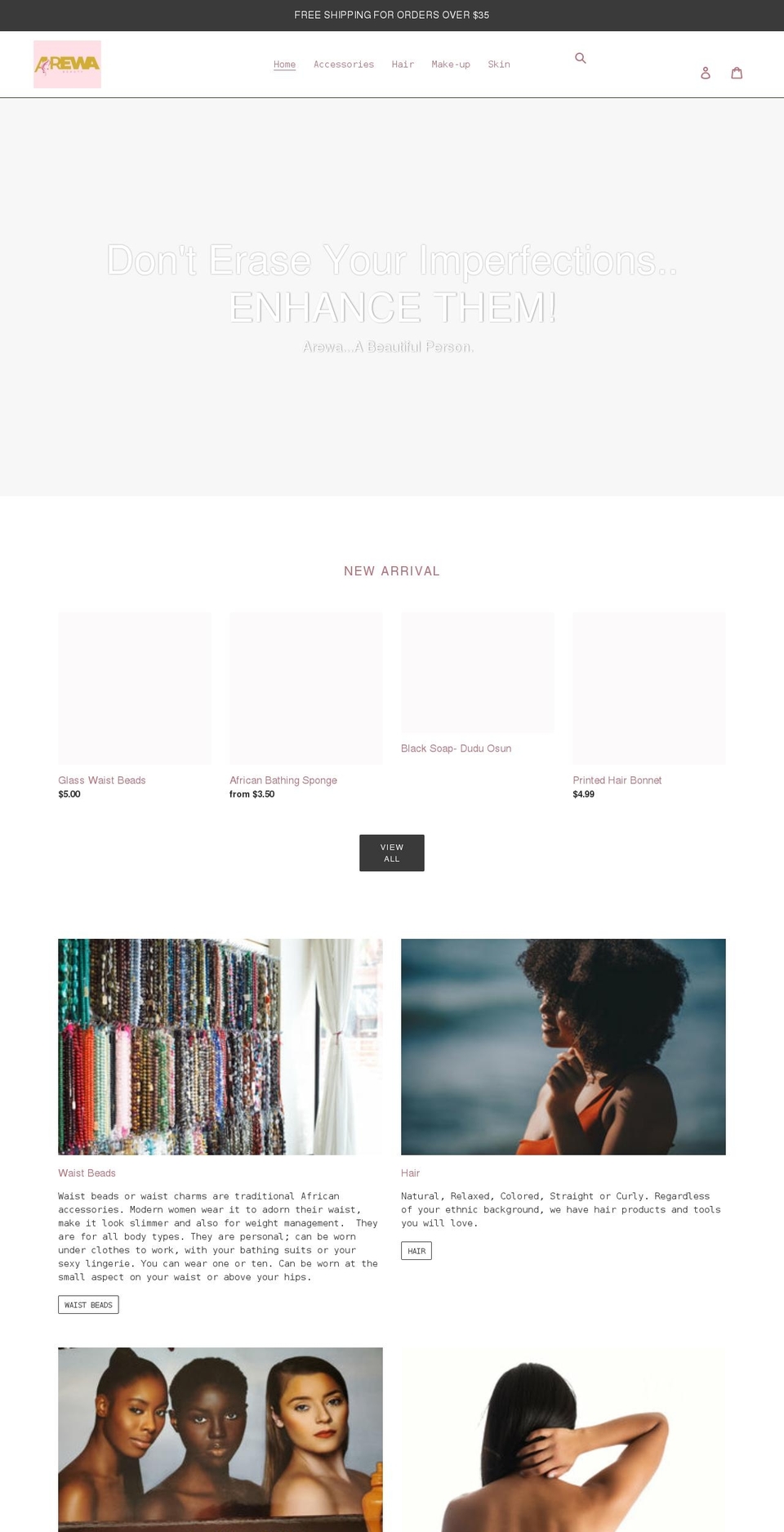 arewa1.com shopify website screenshot