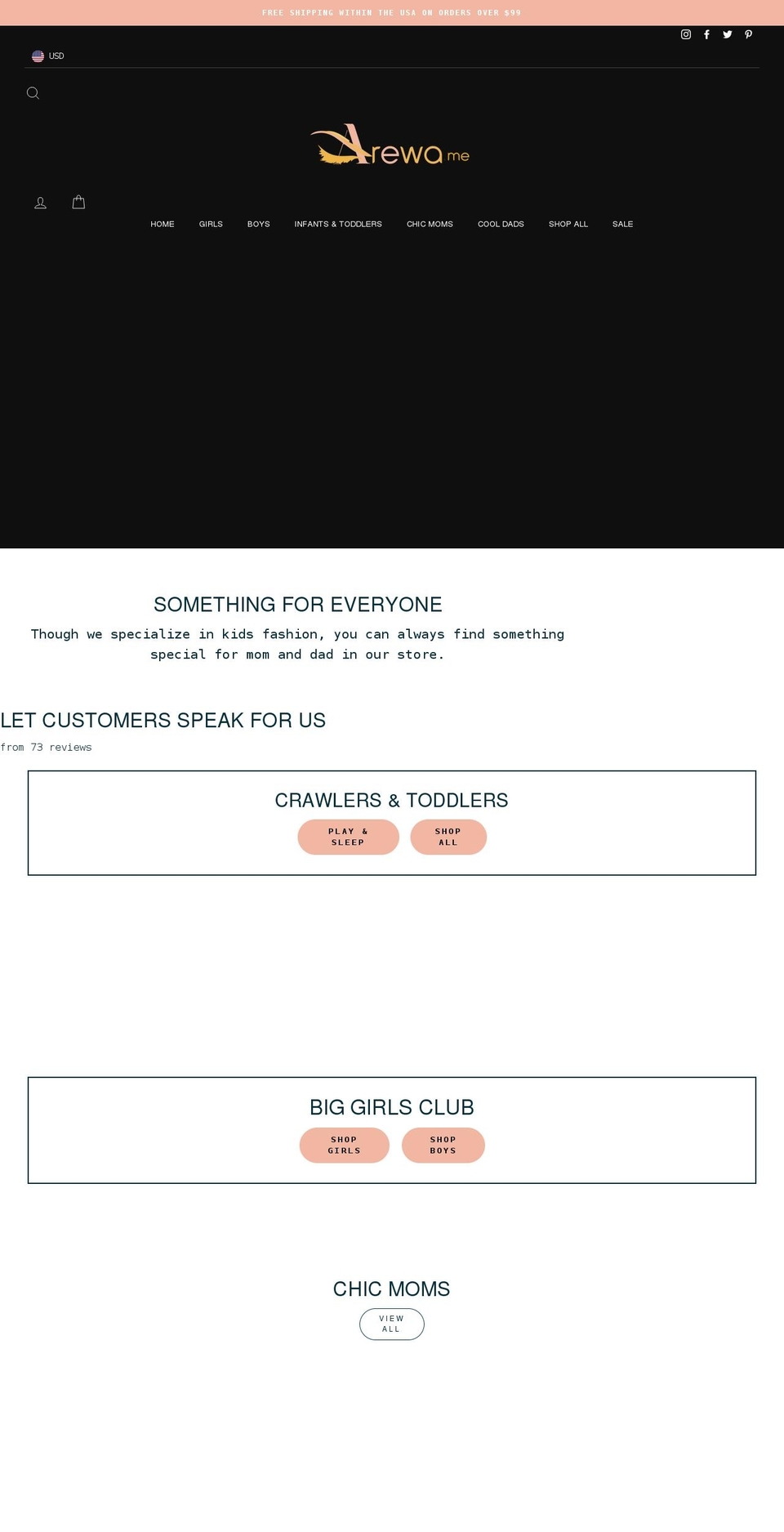 arewame.com shopify website screenshot
