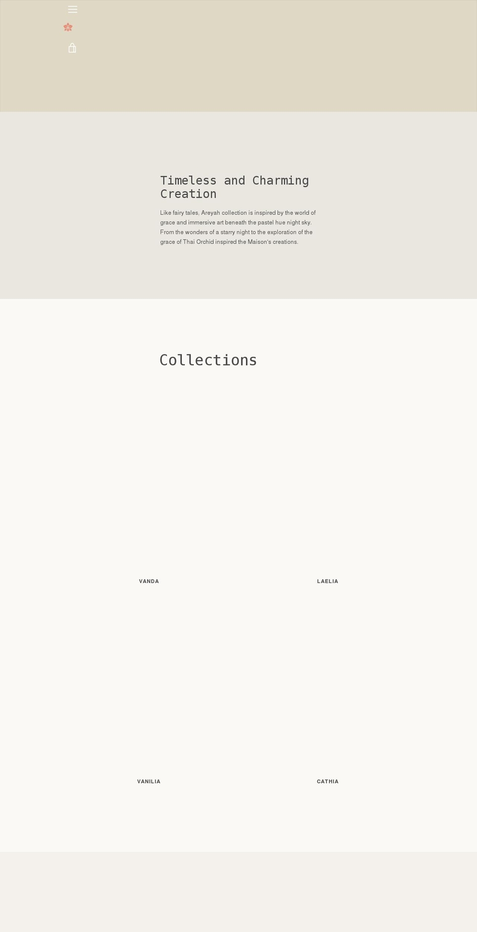 areyah.com shopify website screenshot