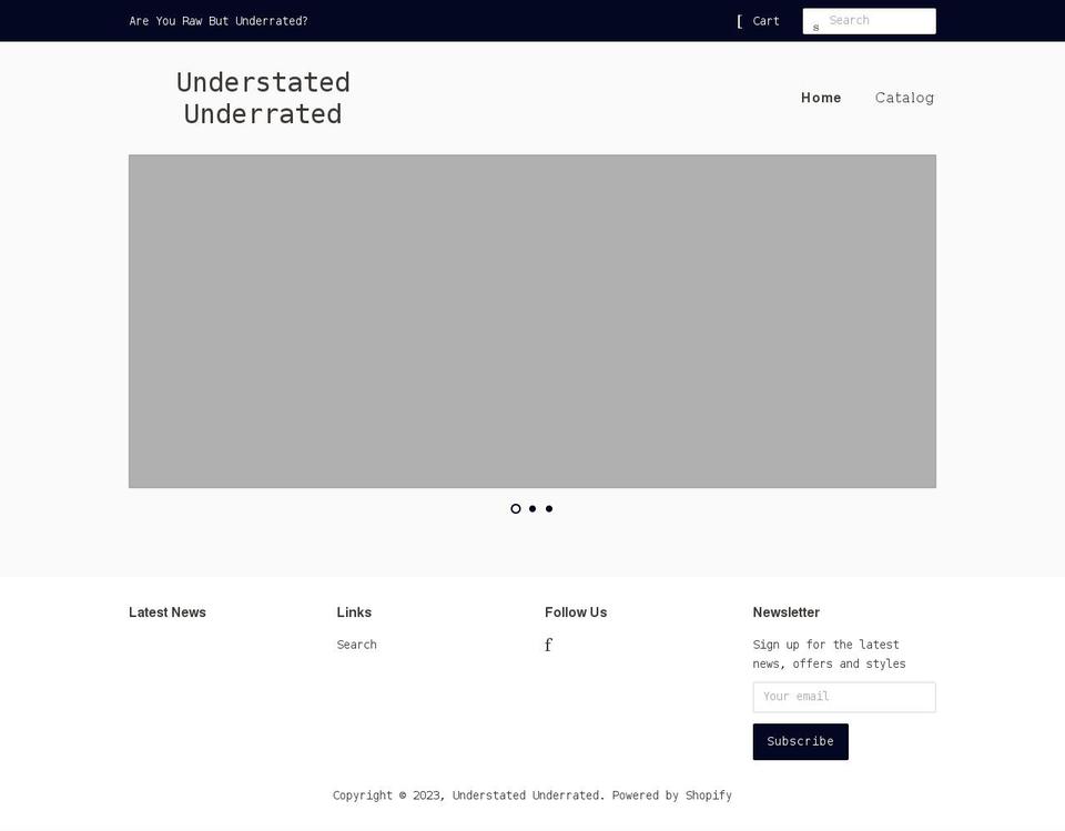 areyouunderrated.com shopify website screenshot
