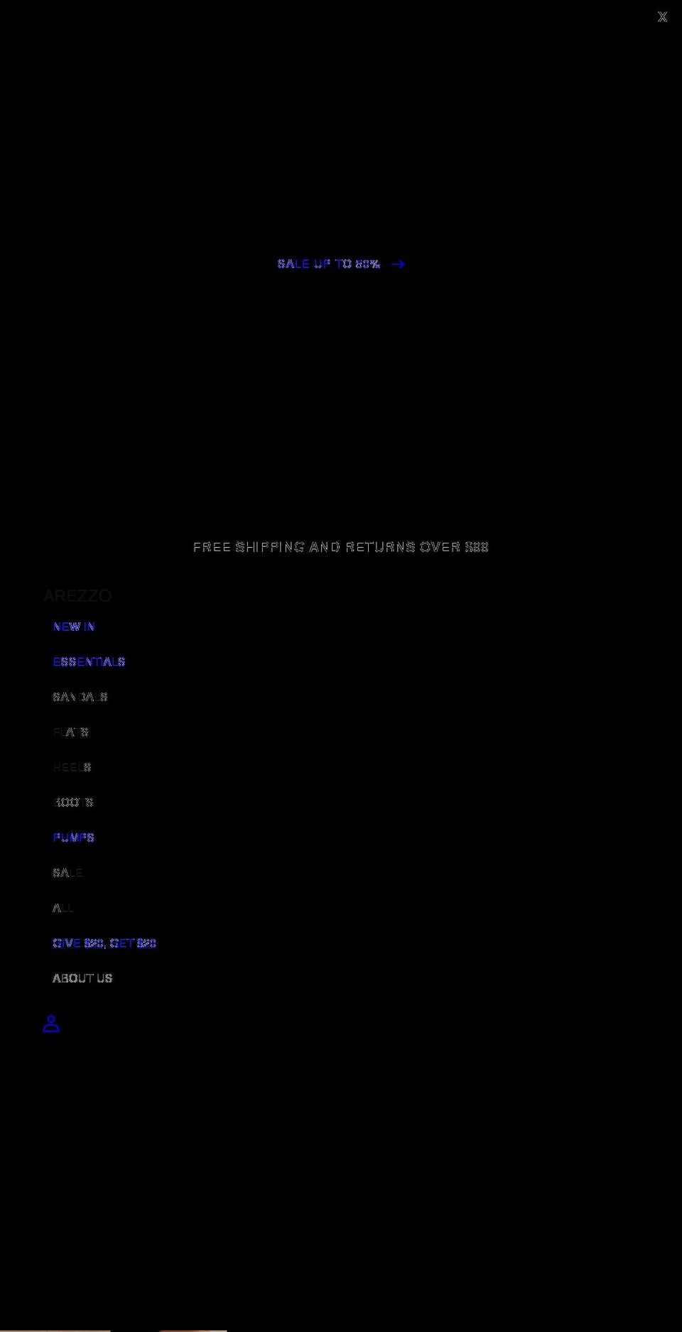 arezzo-store.com shopify website screenshot