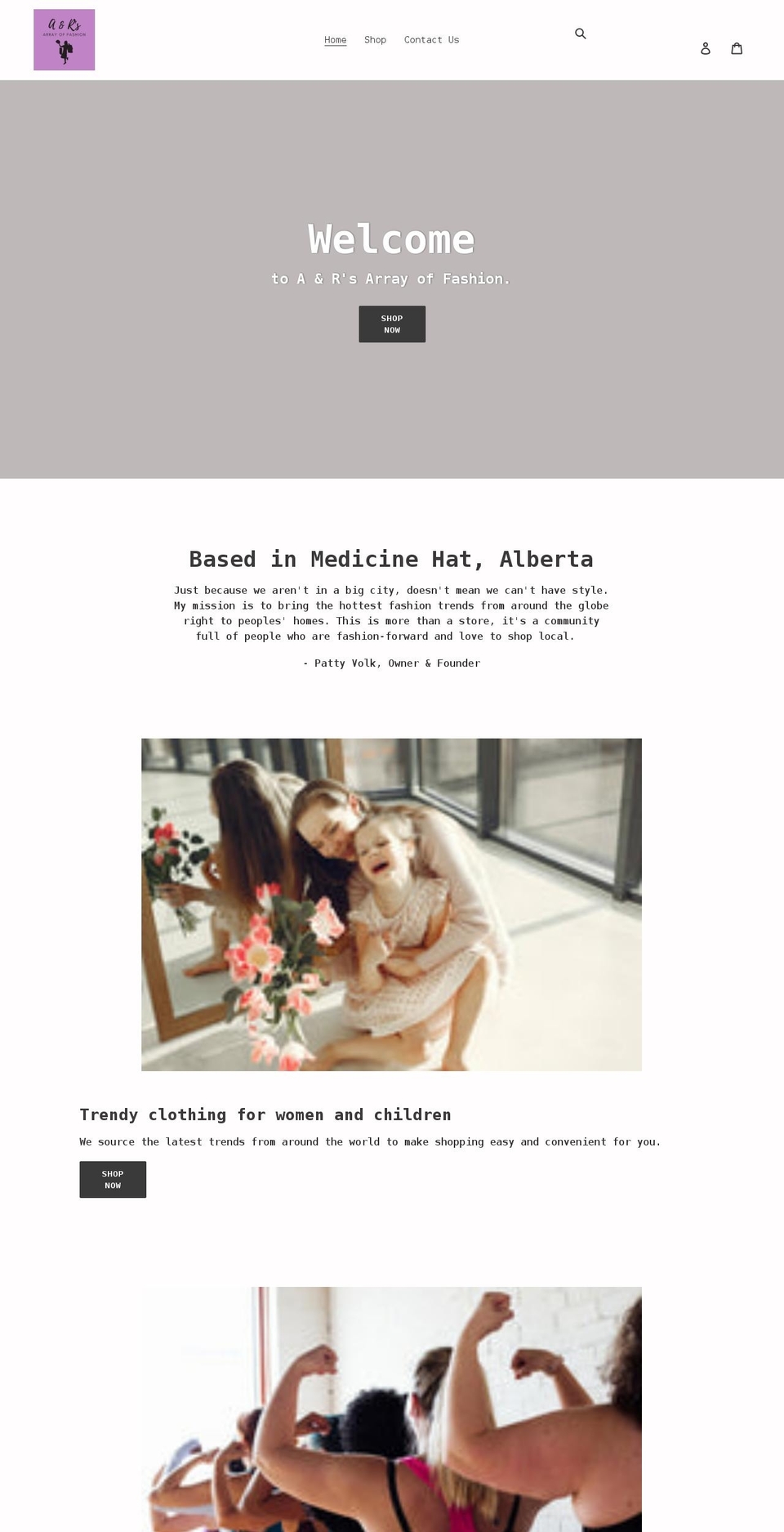 arfashion.ca shopify website screenshot