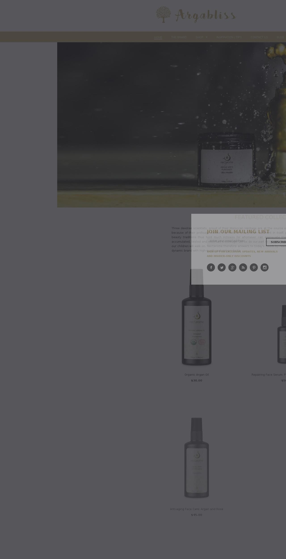 argabliss.com shopify website screenshot