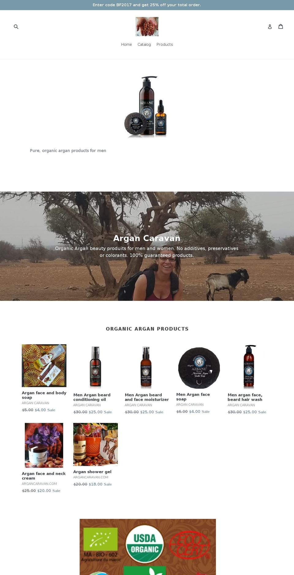 argancaravan.com — Shopify storefront screenshot