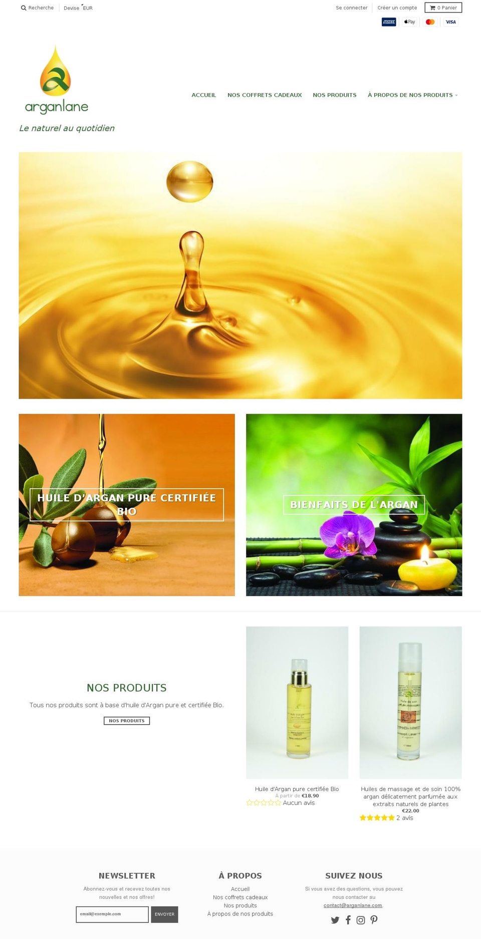arganlane.com — Shopify storefront screenshot