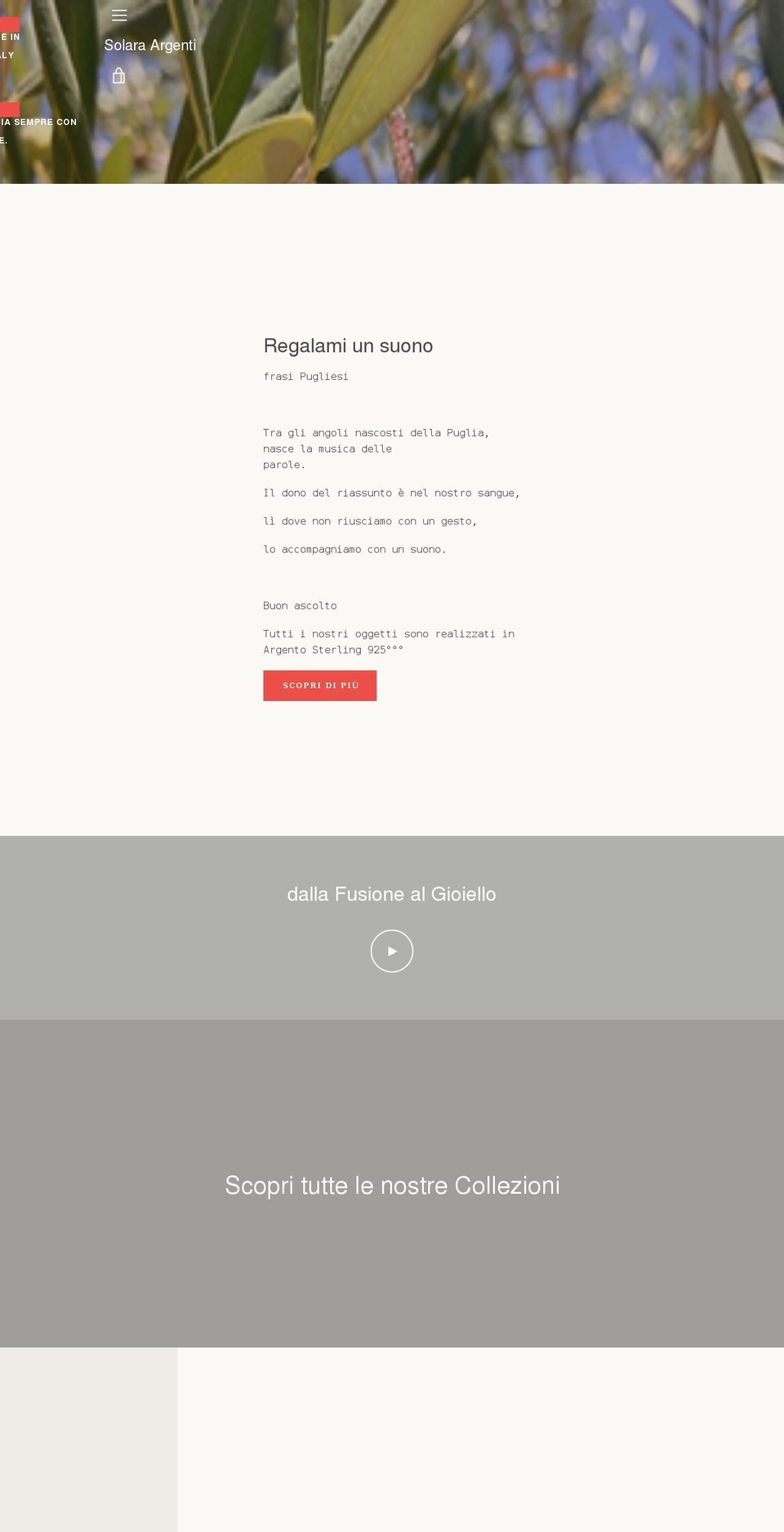 argentisolara.it shopify website screenshot