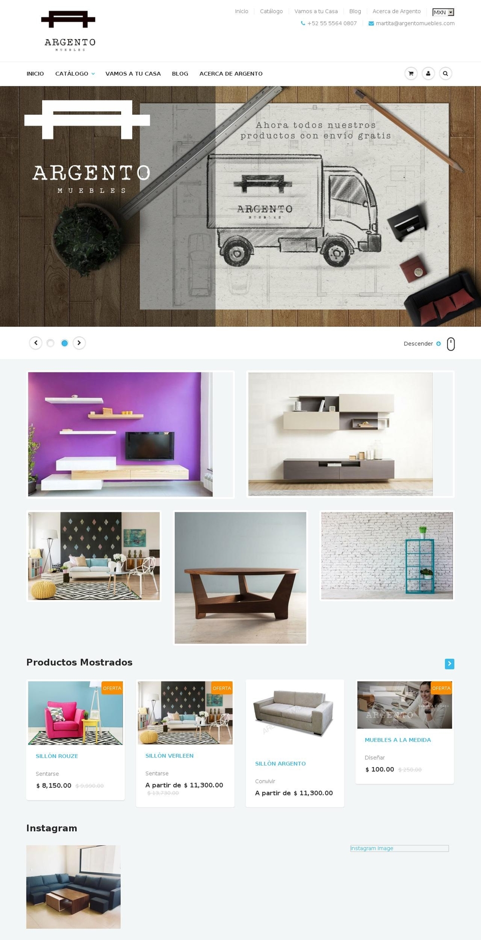 argentodesignmexico.com — Shopify storefront screenshot
