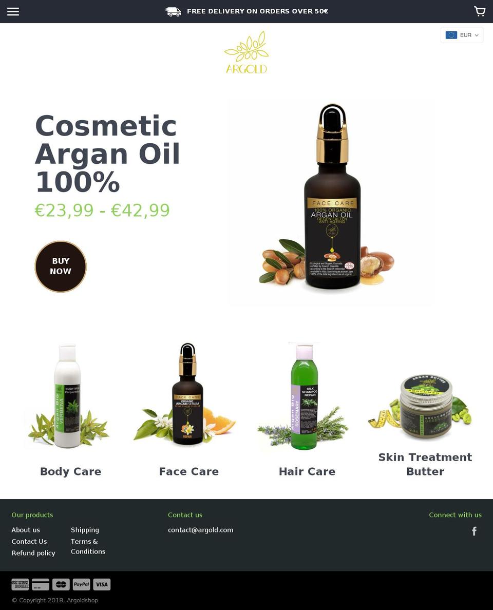 argold.com — Shopify storefront screenshot