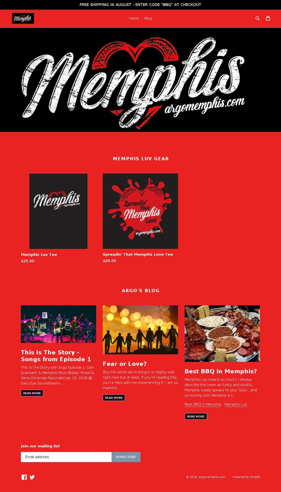 argomemphis.com — Shopify storefront screenshot