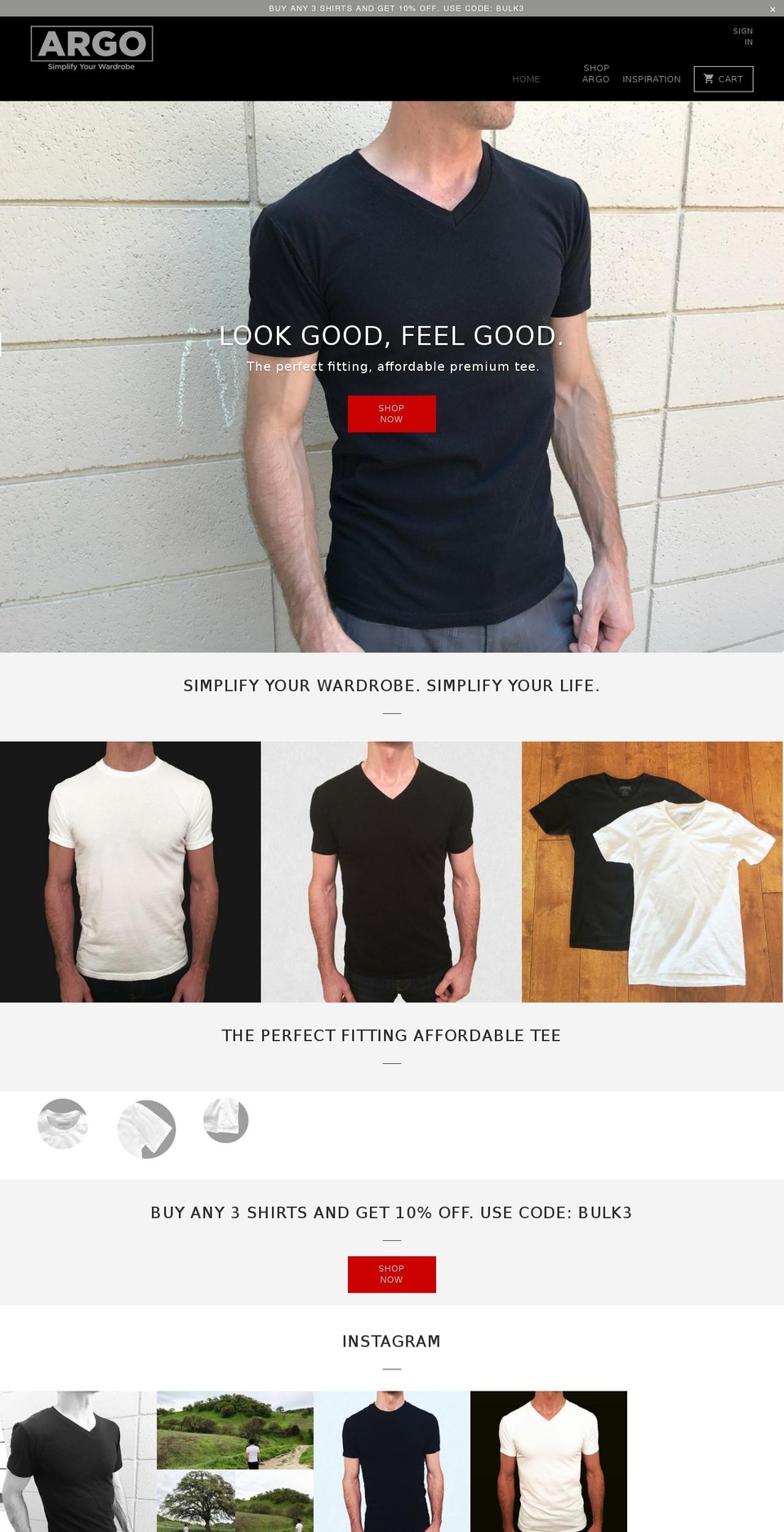 argoshirts.com — Shopify storefront screenshot