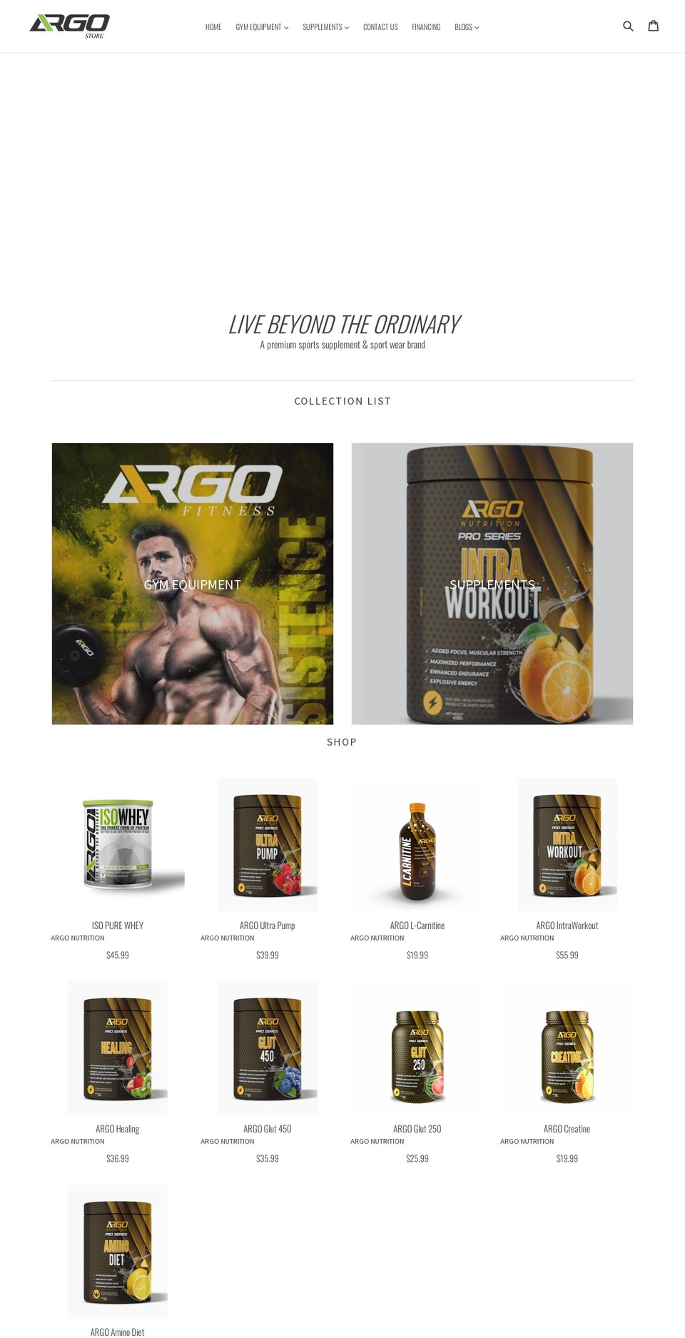 argostore.ca shopify website screenshot