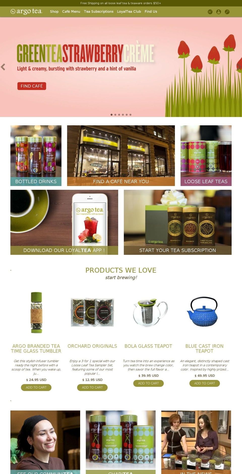 argotea.com shopify website screenshot