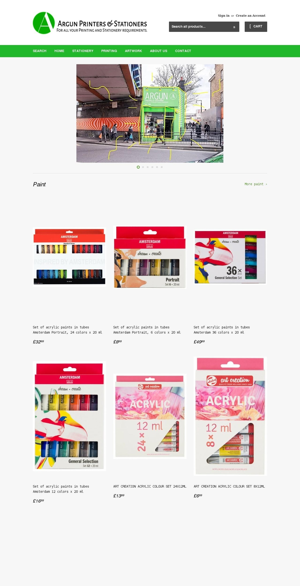 argun.uk shopify website screenshot