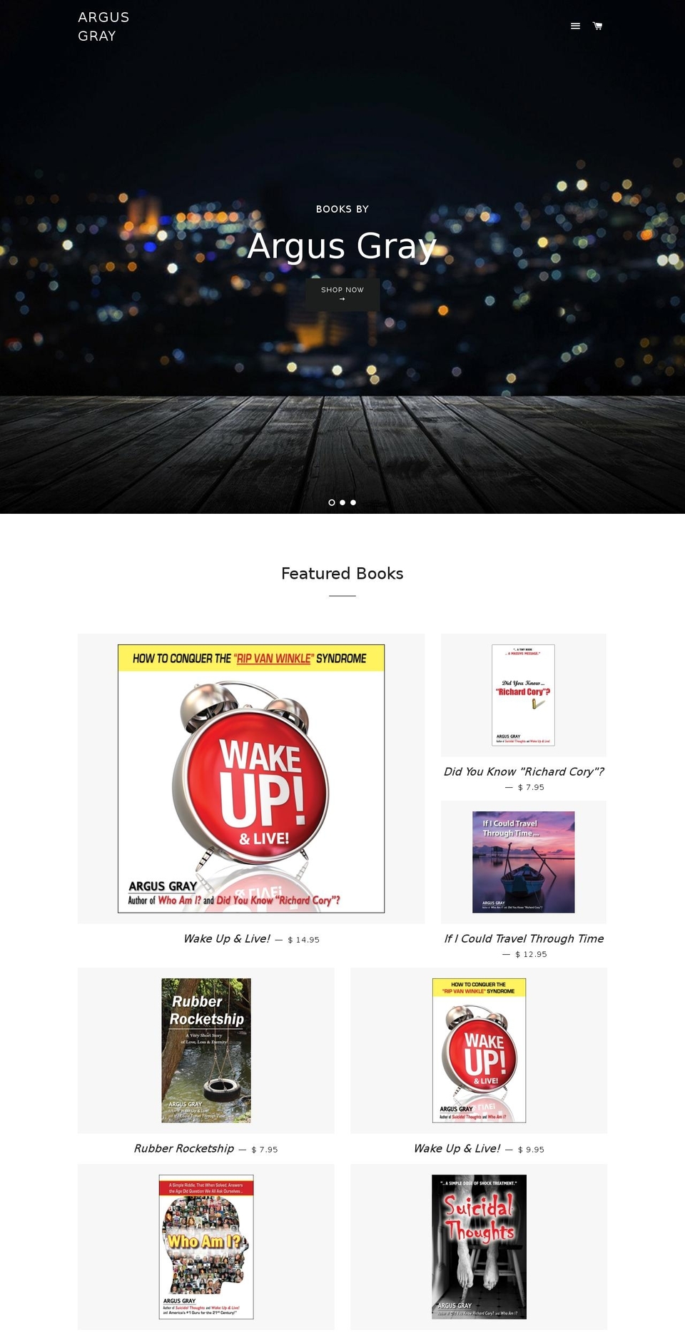 argusgray.com — Shopify storefront screenshot