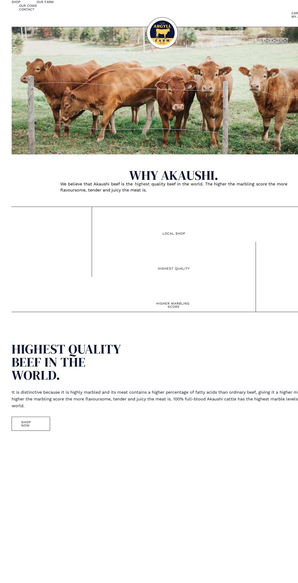 KROMAD Shopify theme site example argyllfarm.com