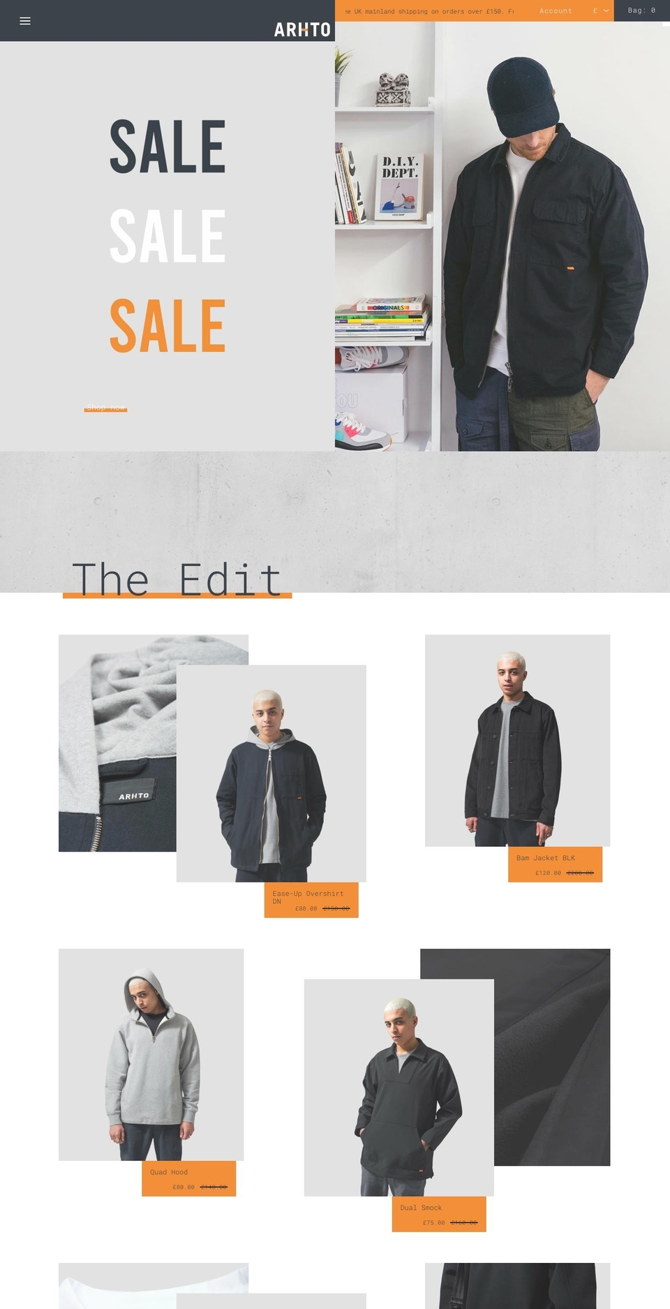 arhto.com shopify website screenshot