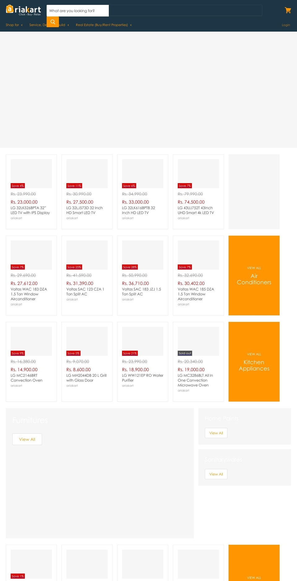 ariakart.com — Shopify storefront screenshot