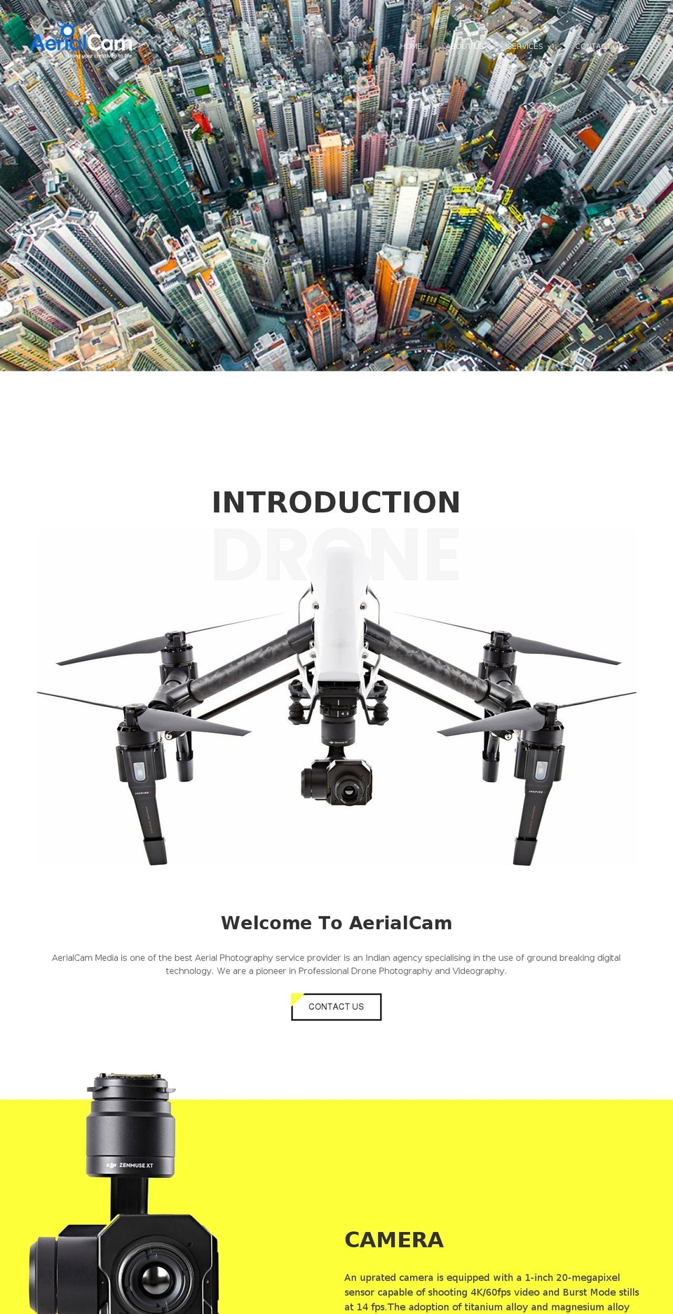 arialcam.com — Shopify storefront screenshot
