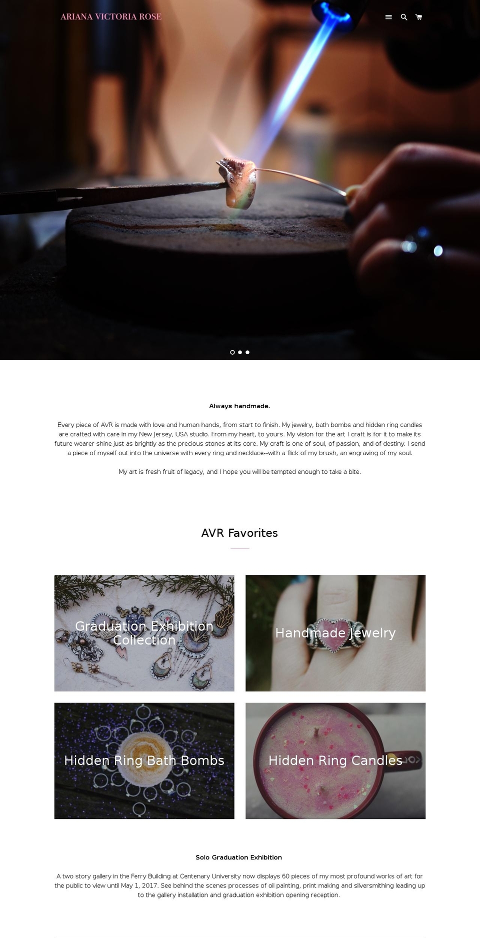 arianavictoriarose.com shopify website screenshot