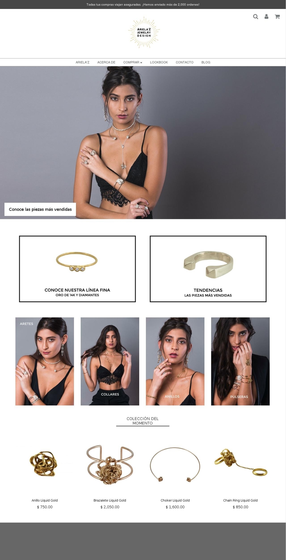 arielaz.com shopify website screenshot