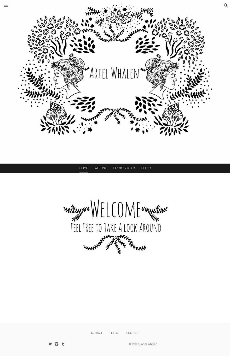 arielwhalen.com shopify website screenshot