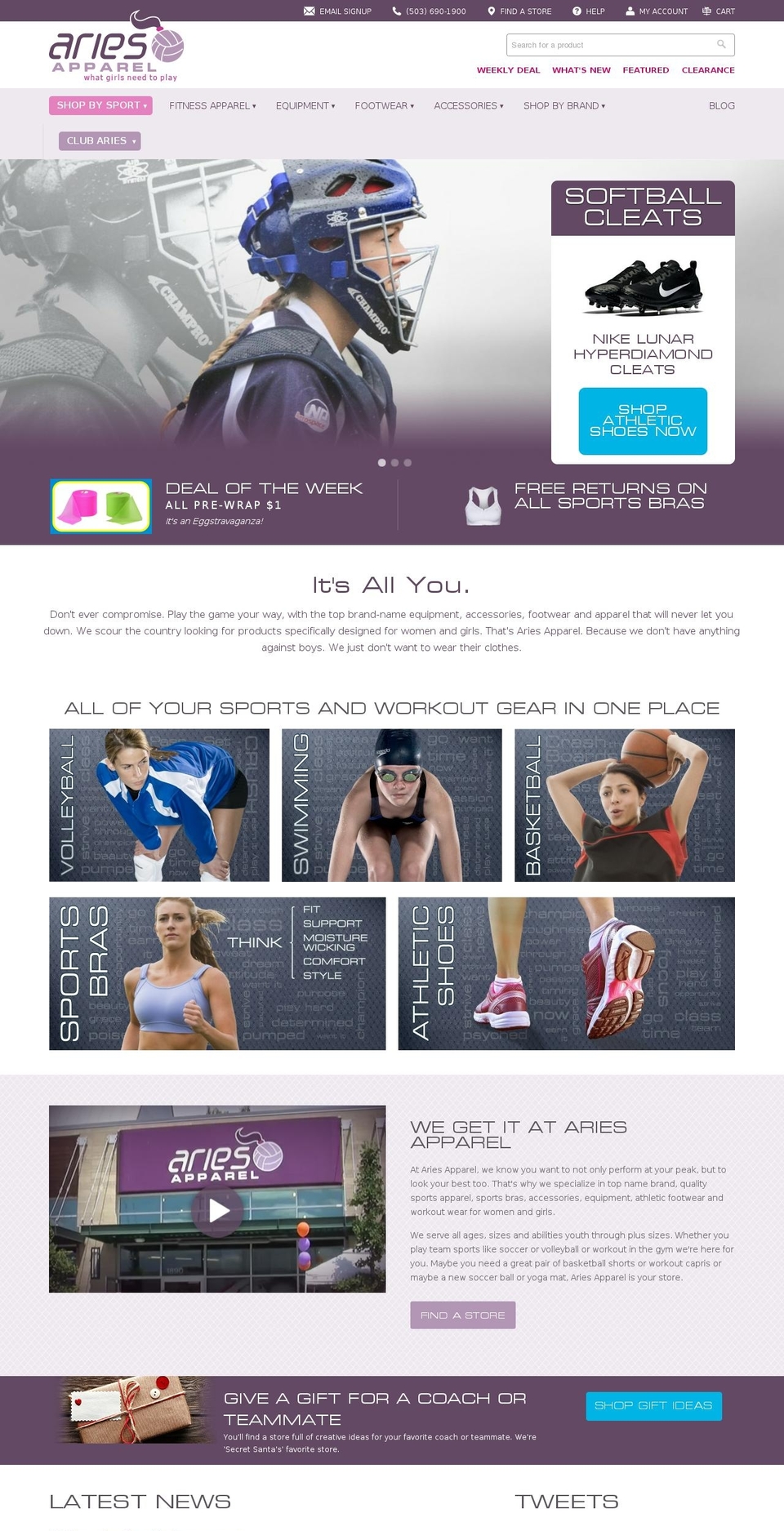 ariesathleticapparel.com shopify website screenshot