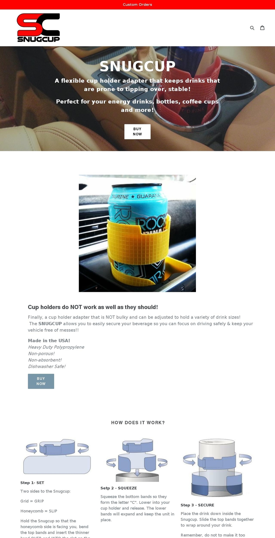 SNUGCUP Shopify theme site example ariessolutionsllc.com