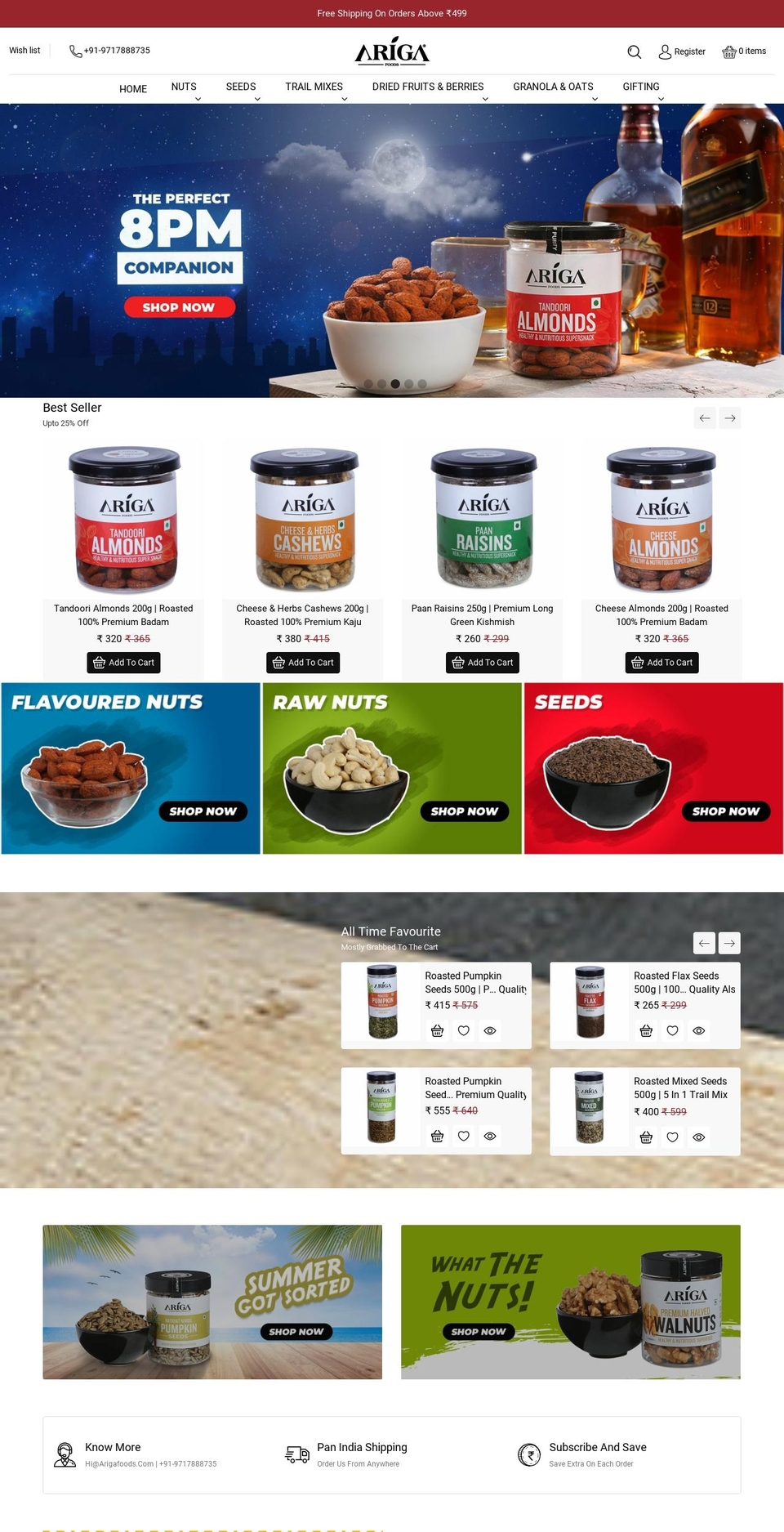 Flavoro Shopify theme site example arigafoods.com