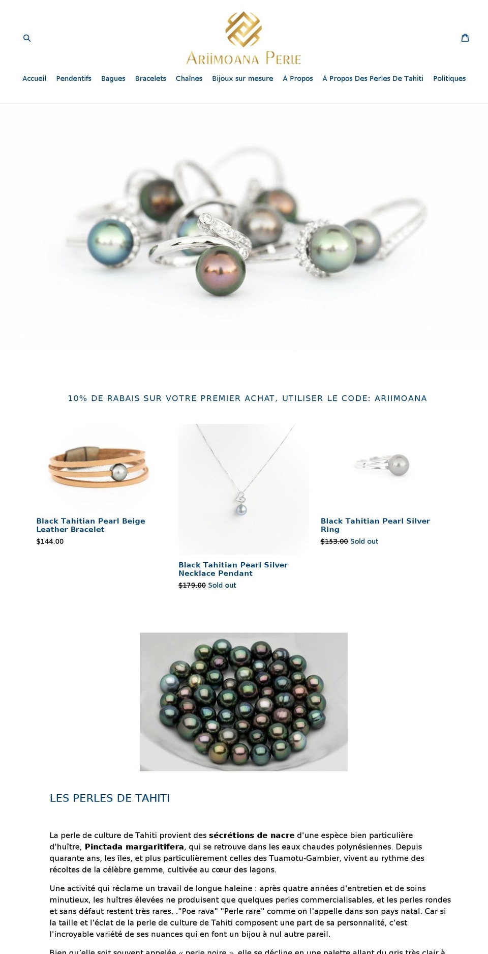 ariimoana.com — Shopify storefront screenshot