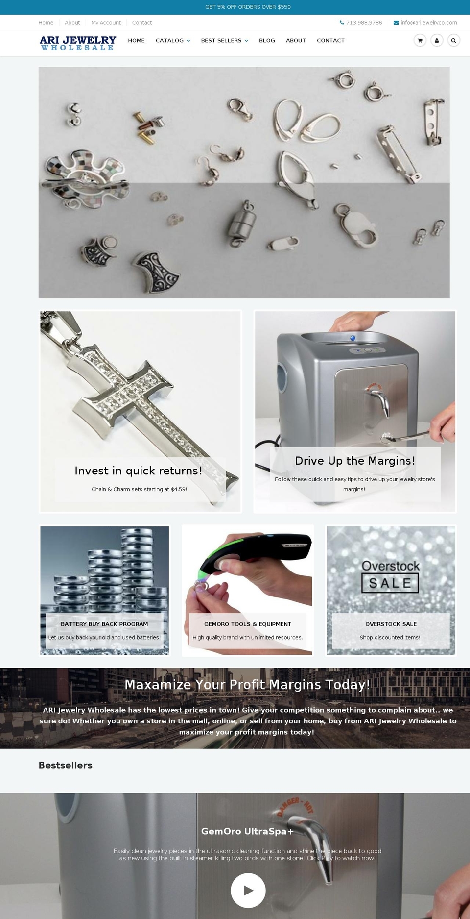 arijewelryco.com shopify website screenshot