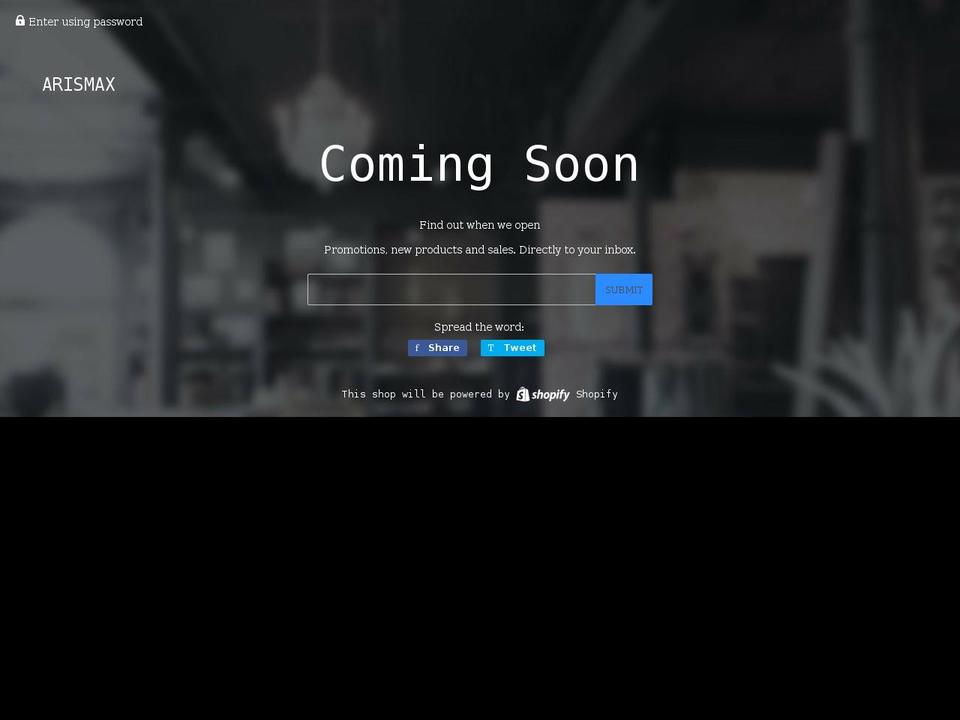 arismax.com — Shopify storefront screenshot