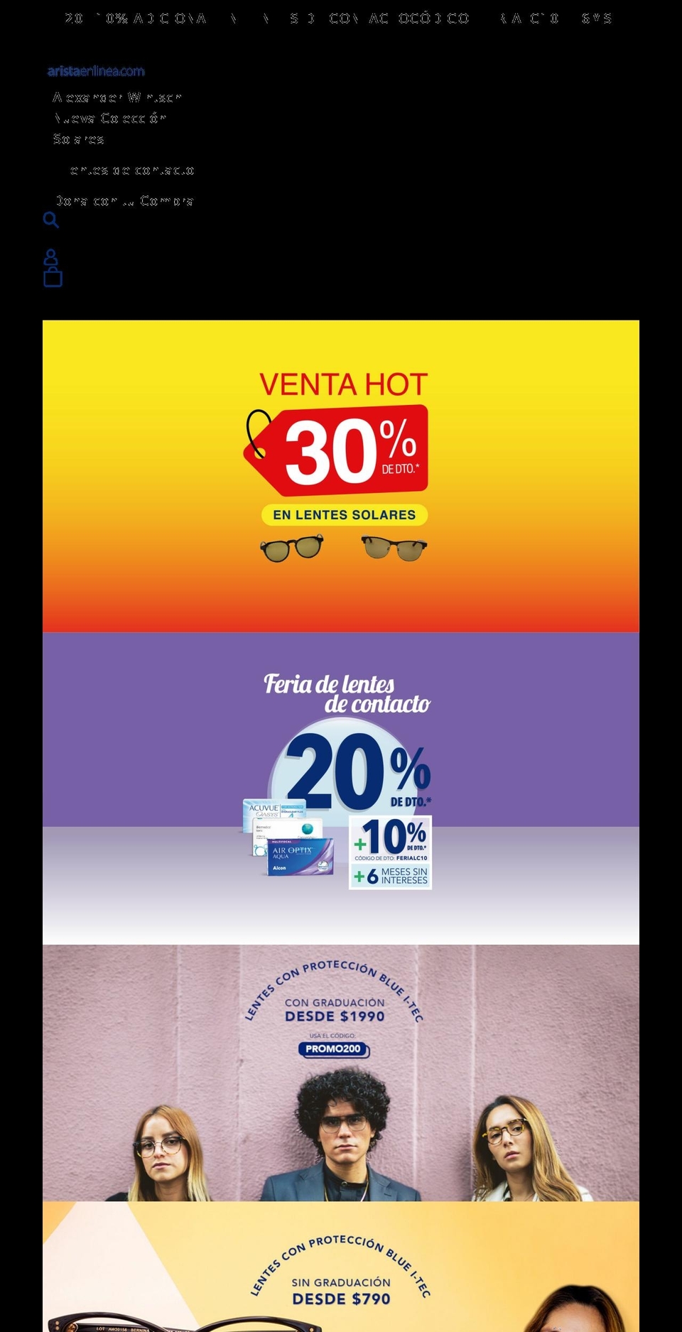 aristaenlinea.com — Shopify storefront screenshot