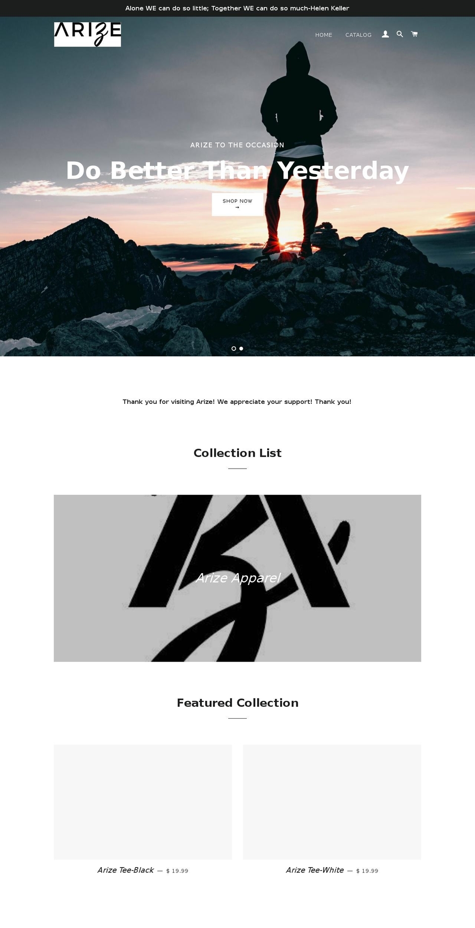 arizelogos.com — Shopify storefront screenshot