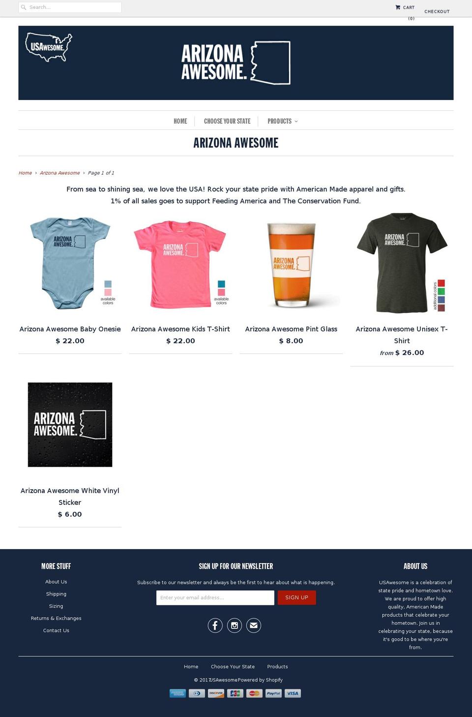 arizonaawesome.us shopify website screenshot