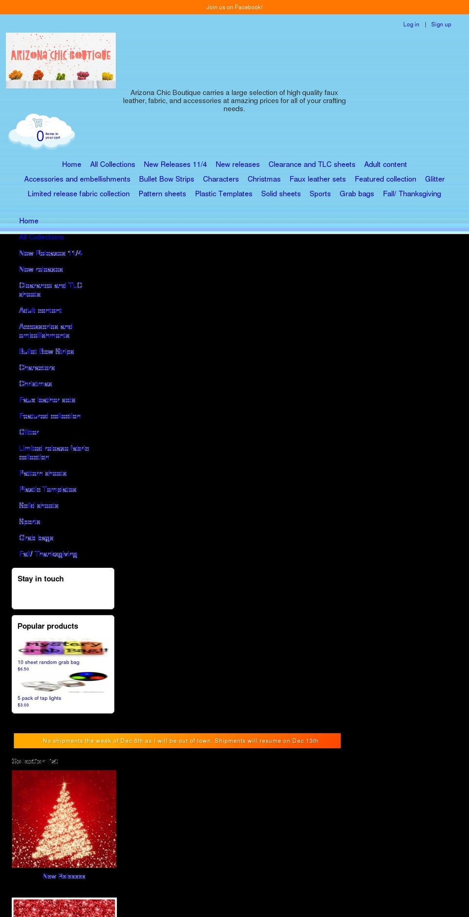 arizonachicboutique.com shopify website screenshot