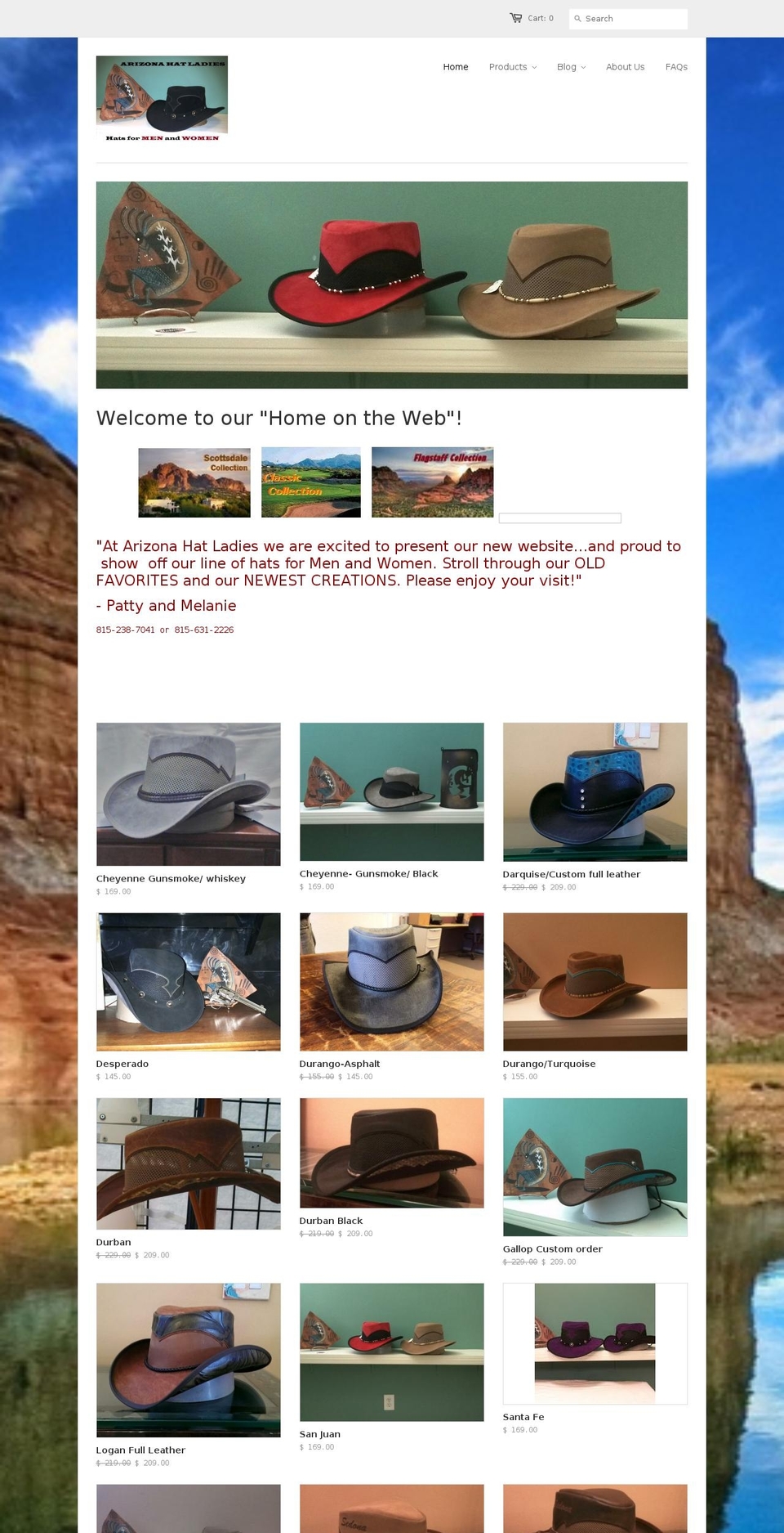 arizonahatladies.com shopify website screenshot