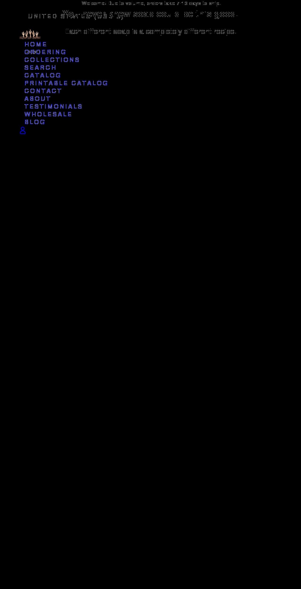 arizonasoapcompany.com shopify website screenshot