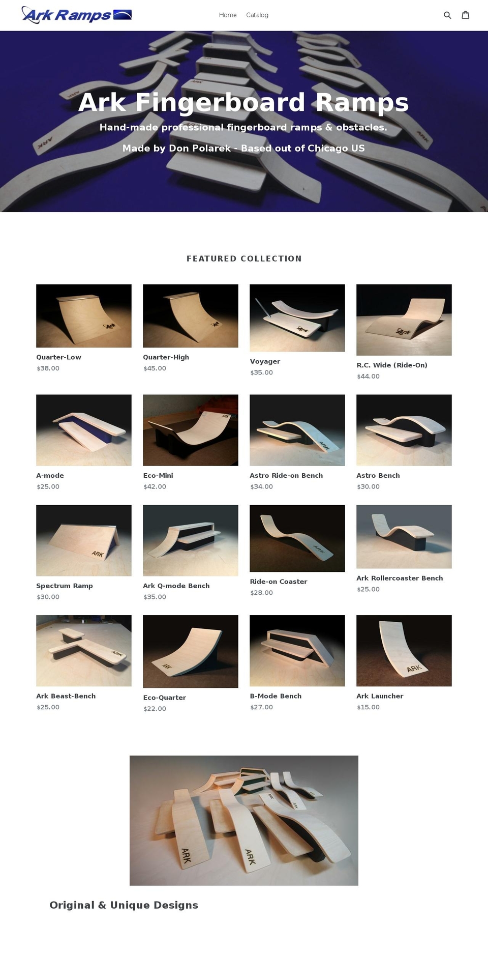 ark-ramps.com shopify website screenshot