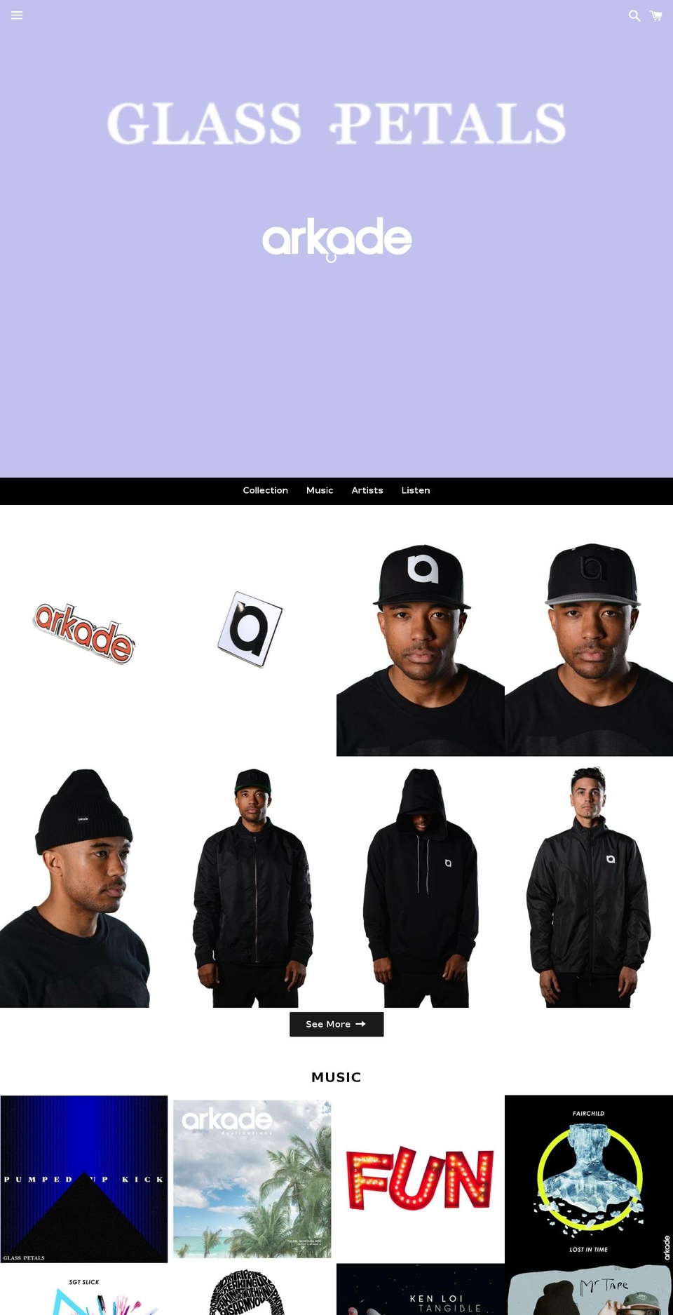 arkade.us shopify website screenshot