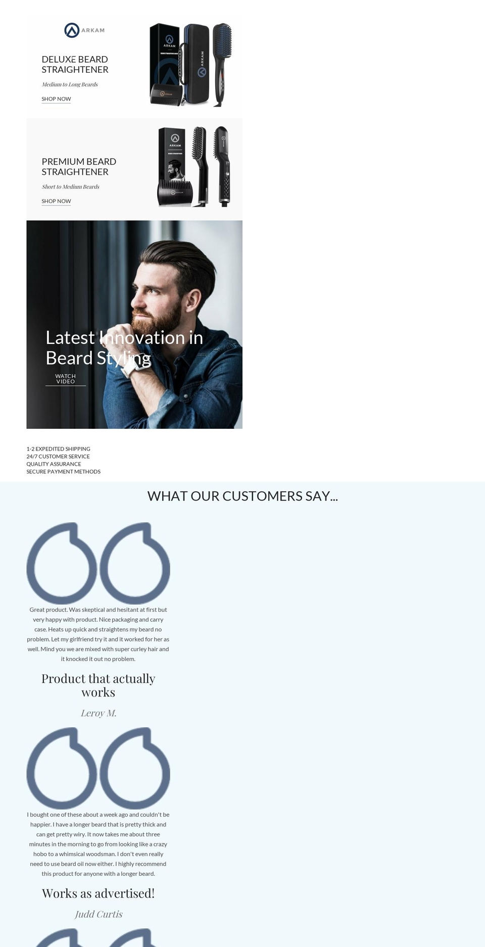 arkamcrew.com shopify website screenshot