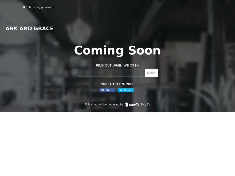 arkandgrace.com — Shopify storefront screenshot