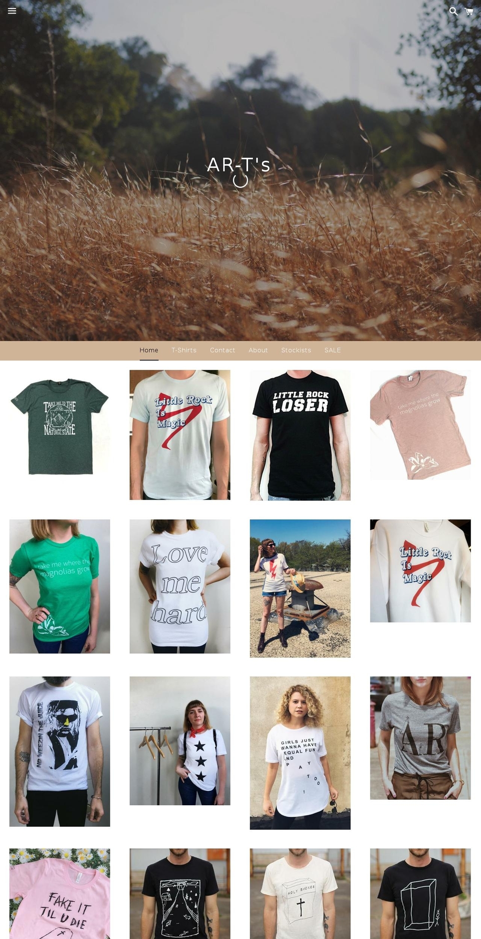 arkansas-tees.com shopify website screenshot