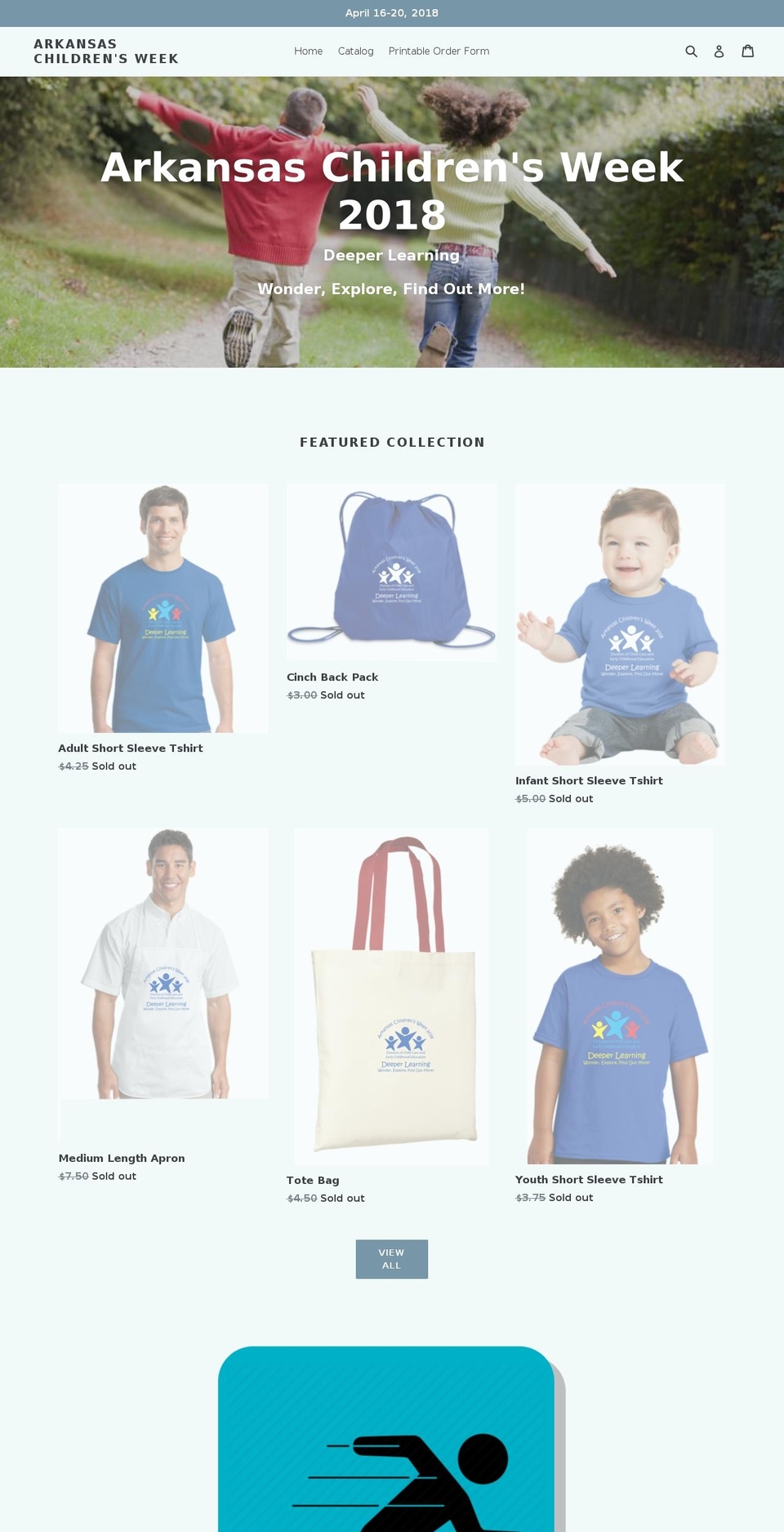 arkansaschildrensweek.com shopify website screenshot