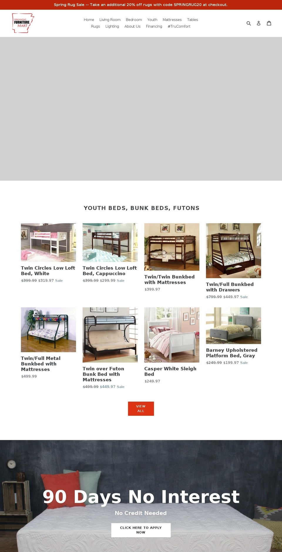 arkansasfurnituremart.com shopify website screenshot