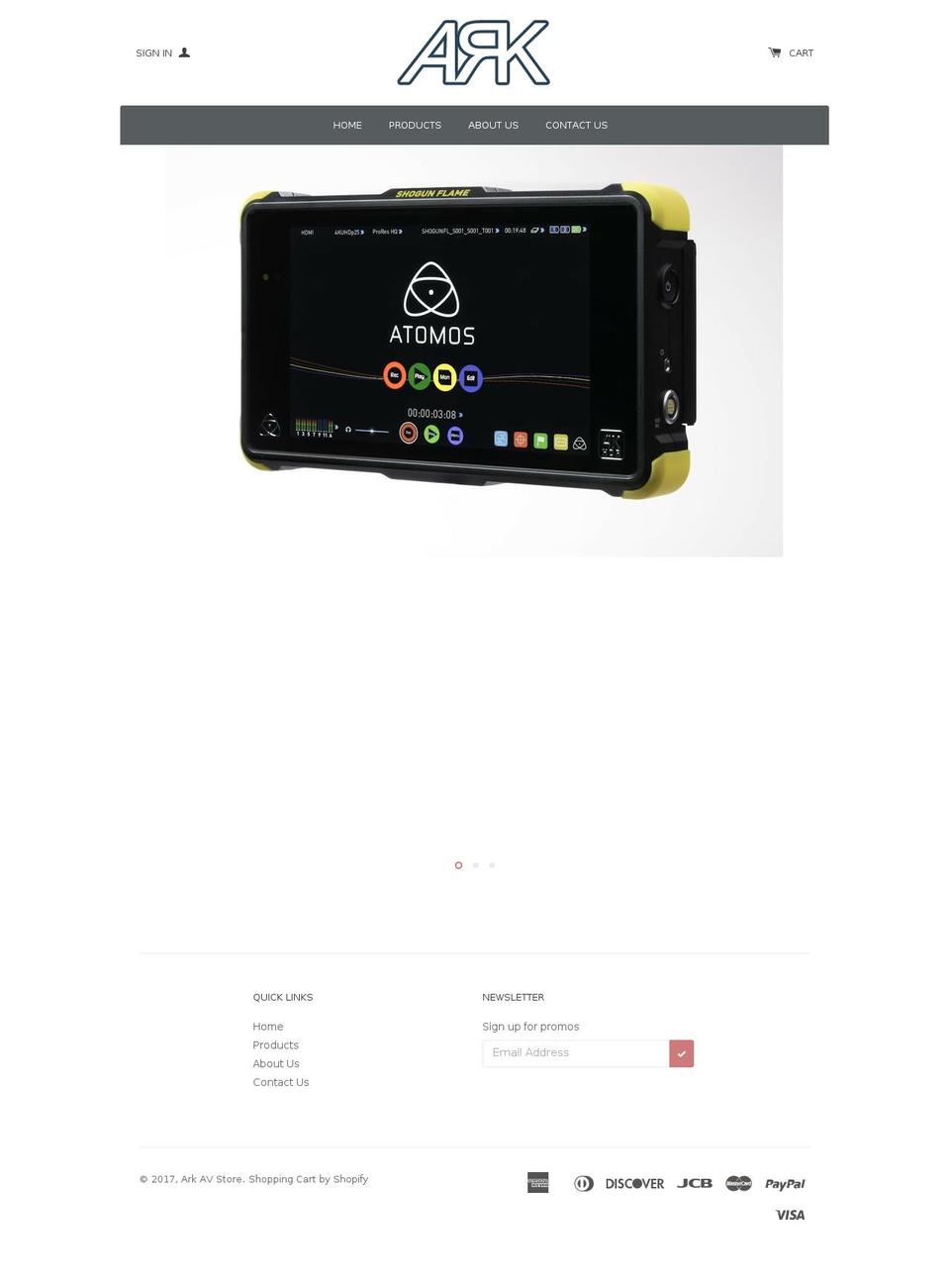 Main ARK AV Theme Shopify theme site example arkav.com