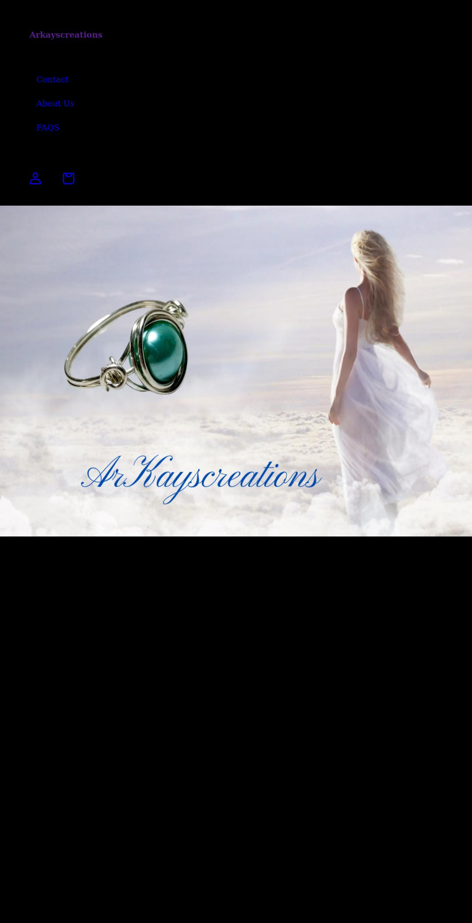 arkayscreations.com shopify website screenshot