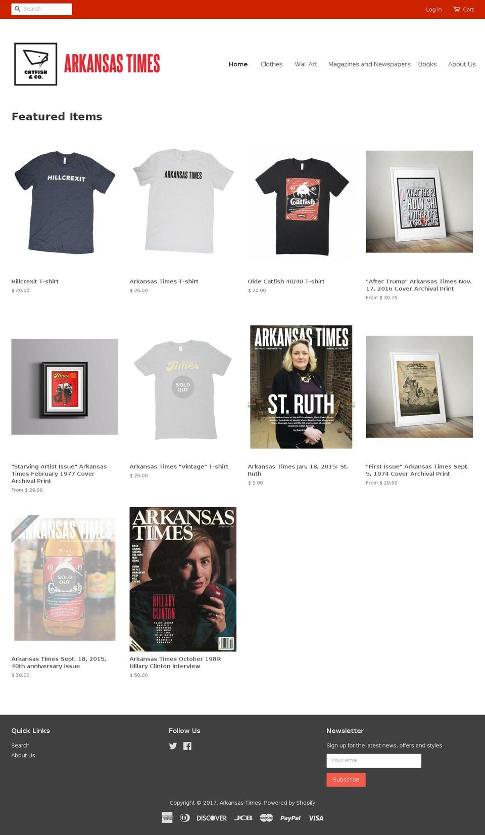 arkcatfish.com shopify website screenshot